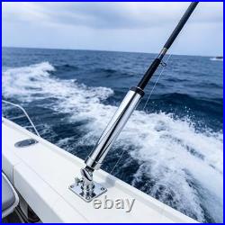 Boat Fishing Rod Holder, Stainless Steel Adjustable Fishing Pole Silver