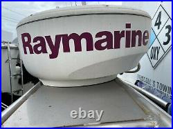 Boat Radar-Arch w Fishing Rod Holders/ RayMarine Raydome Radar Scanner 4KW