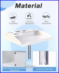 Boat Table withRod Holder Mount Portable Boat Caddy Organizer Marine Table Utility Boat Table withRod Holder Mount Portable Boat Caddy Organizer Marine Table Utility