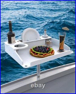 Boat Table withRod Holder Mount Portable Boat Caddy Organizer Marine Table Utility Boat Table withRod Holder Mount Portable Boat Caddy Organizer Marine Table Utility