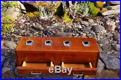 Boston Whaler Solid Mahogany Perko Sea Fishing Rod Holder (4) Console/Cabinet