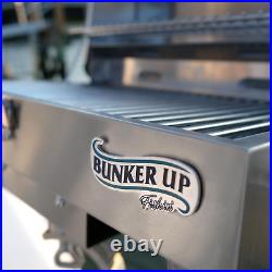 Bunker up Fishin Stainless Steel Boat Grill with Rod Holder Mount Great for Bo