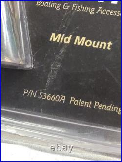 CE Smith Mid Mount Clamp Fishing Rod Holder Stainless Adjustable 1 to 1 1/4 NEW