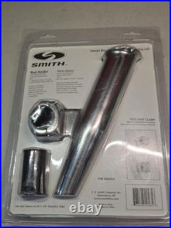 CE Smith Mid Mount Clamp Fishing Rod Holder Stainless Adjustable 1 to 1 1/4 NEW