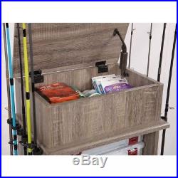 Cabinet Rod Holder Fishing Storage Organization Tackle Box Rack Bait Fly Supply