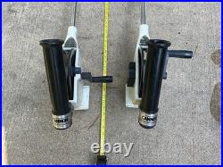 Cannon Easi Troll Manual Downriggers (2) with rod holders, adjustable arms