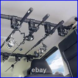 Car Fishing 4 Rod Holder Adjustable 35 To 57 Inch, Heavy Duty Vehicle Fishing