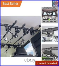 Car Fishing 4 Rod Holder Adjustable 35 to 57 Inch, Heavy Duty Vehicle Fishing