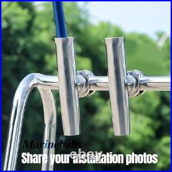 Clamp On Fishing Rod Holder 316 Stainless Steel for Boat Rail 1 1/4 to 2 Inch