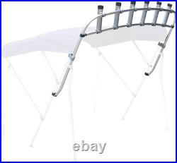 Clamp-On Fishing Rod Rack Marine Grade Aluminum Rod Holder Storage Rack