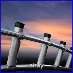 Clamp-On Fishing Rod Rack Marine Grade Aluminum Rod Holder Storage Rack