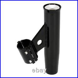 Clamp-On Rod Holder-Black Al-Vert Mnt-Fits 1.900 Od Pipe