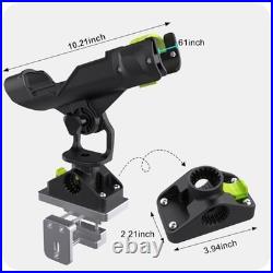 Combo Mount Fishing Rod Holders 360 4pack Rod Holder+rail Mount+track Mount