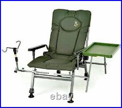 Comfortable Outdoor Fishing Armchair With Side Table And Fishing Rod Holder