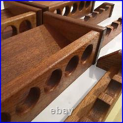 Custom Fishing Rod Rack, Solid Mahogany Wood 11 Rods, 24 Inches