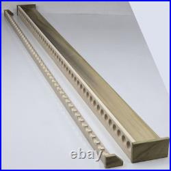 Custom Fishing Rod Rack, Solid Poplar Wood, Unfinished 46 Rods, 94 Inches