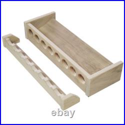 Custom Fishing Rod Rack, Solid Poplar Wood, Unfinished 46 Rods, 94 Inches