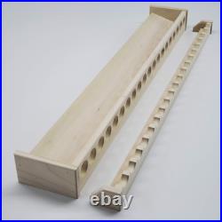 Custom Fishing Rod Rack, Solid Poplar Wood, Unfinished 46 Rods, 94 Inches