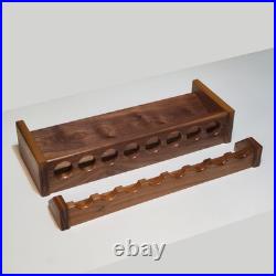 Custom Fishing Rod Rack, Solid Walnut Wood 8 Rods, 18 Inches