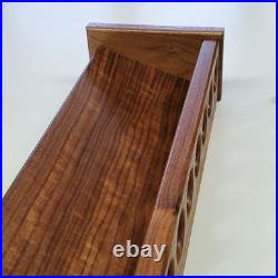 Custom Fishing Rod Rack, Solid Walnut Wood 8 Rods, 18 Inches