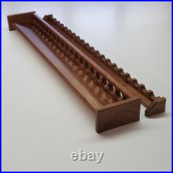 Custom Fishing Rod Rack, Solid Walnut Wood 8 Rods, 18 Inches