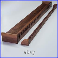 Custom Fishing Rod Rack, Solid Walnut Wood 8 Rods, 18 Inches