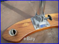 Custom TEAK 3 Rod Holder Fishing Boat ROCKET LAUNCHER / TODD Pedestal / LEE SS