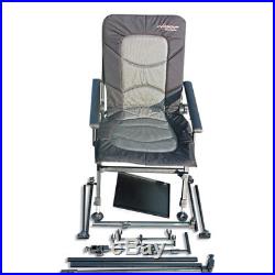 Cyprinus fishing chair with rod holder rod rest side tray as in picture