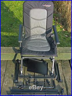 Cyprinus fishing chair with rod holder rod rest side tray as in picture