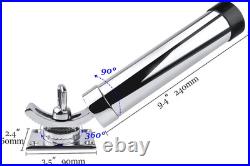 Deck Mount Fishing Rod Holder, Marine Grade Stainless Steel Adjustable Fishing