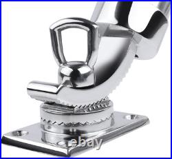 Deck Mount Fishing Rod Holder, Marine Grade Stainless Steel Adjustable Fishing