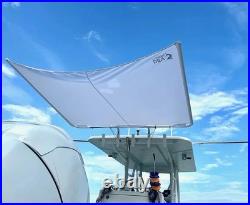 Dev Fishing Boat Stern Dual Rod Holder Center Console Sun Shade 2.0 7' by 6 Dev Fishing Boat Stern Dual Rod Holder Center Console Sun Shade 2.0 7' by 6