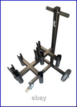 Dev Fishing Offshore Rod Holder Organizer Storage Dock Transport Roller Cart