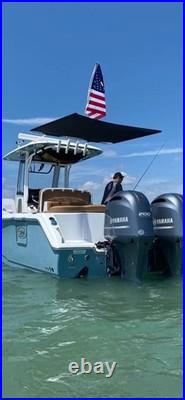 Dev Fishing SS100 Center Console Boat Rod Holder Stern Sun Shade Cover BLACK