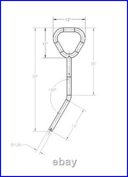 Dev Fishing Support Rod Holder Safety Boarding Pole Handle Assist Grip Rail