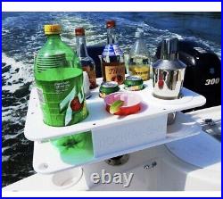 Docktail Bar Boat Caddy Organizer Includes Rod Holder Mount Portable Boat