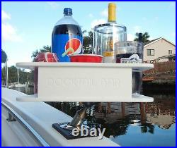 Docktail Jr Boat Cup Holder Caddy with All Angle Adjustable Rod Holder Mount