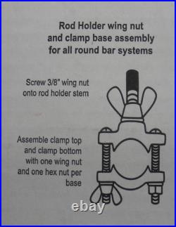 Driftmaster T250 4 Place Trolling Bar With Bases Fits 3/8 Rod Holders