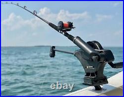 Durable 9 Aluminum Fishing Rod Holder with Gimbal Mount for Trolling Boats