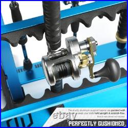 Durable Aluminum Fishing Rod Rack Organize 24-48 Rods, Minimal Space Needed