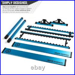 Durable Aluminum Fishing Rod Rack Organize 24-48 Rods, Minimal Space Needed