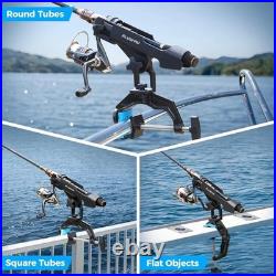 Durable Boat Rod Holders 4 Pack Aluminium, Versatile Clamp, Easy Install