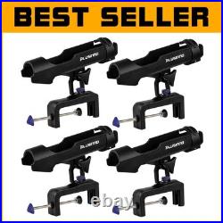 Durable Fishing Rod Holders Adjustable Rail Mount for Boats & Kayaks (4 Pack)