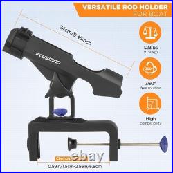 Durable Fishing Rod Holders Adjustable Rail Mount for Boats & Kayaks (4 Pack)