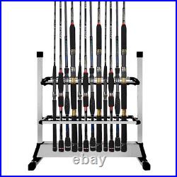 EASY BIG Fishing Rod Rack Aluminum Alloy Rod Holder, Holds Up to 24 Rods, Fish