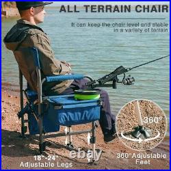 EVER ADVANCED Fishing Chair with Rod Holder and Cooler, Heavy Duty, Brand New
