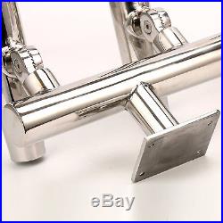 Excellent 5 Tube Adjustable Stainless Wall/Top Mounted Rod Holder -9995S New