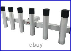 Extreme Max 3005.4275 Aluminum Pivoting 6-Rod Fishing Rod Holder For 2 Hitch