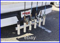 Extreme Max 3005.4275 Aluminum Pivoting 6-Rod Fishing Rod Holder For 2 Hitch