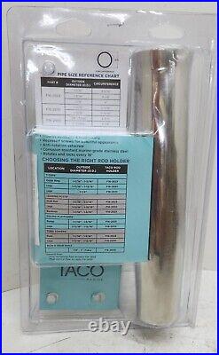 # F16-2623POL-1 NEW Taco Metals Stainless Steel Clamp On Adjustable Rod Holder